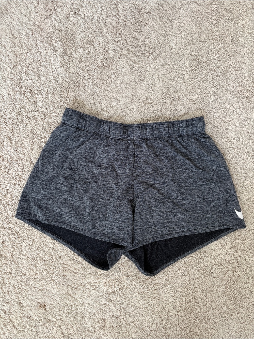 Nike Dri Fit XL Black Grey Shorts White Logo
